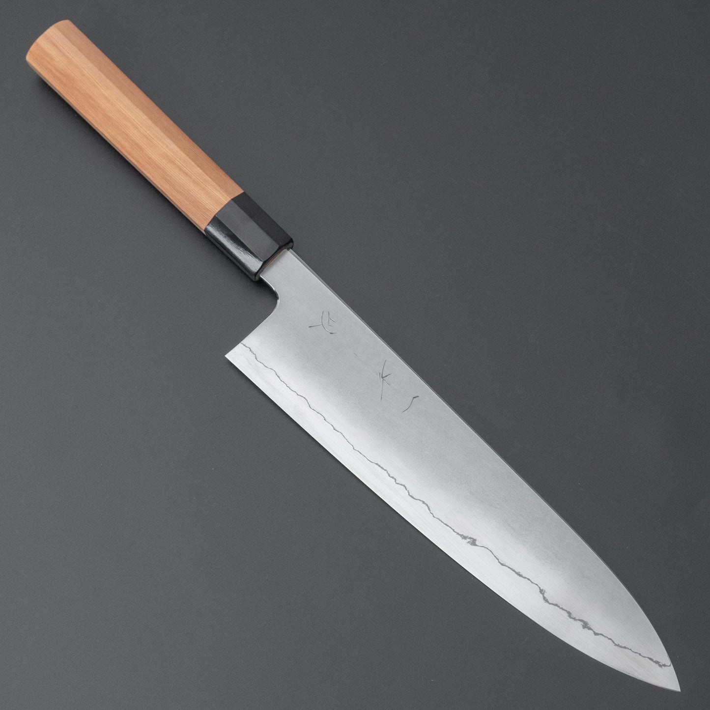 Hitohira Kikuchiyo Izo Silver #3 Gyuto 240mm Yakusugi Cedar Handle - HITOHIRA