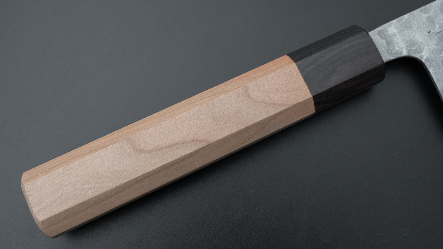 Hitohira Futana White #2 Migaki Tsuchime Nakiri 165mm Cherry Wood Handle - HITOHIRA