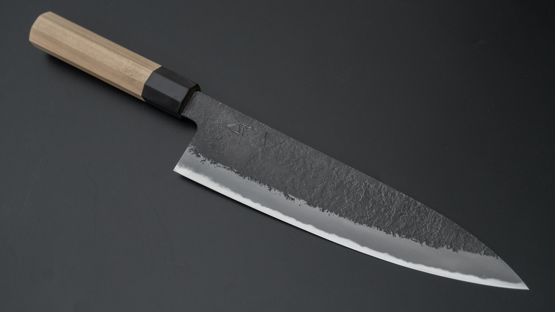 Hitohira Hinode Nashiji White #2 Gyuto 210mm Ho Wood Handle - HITOHIRA