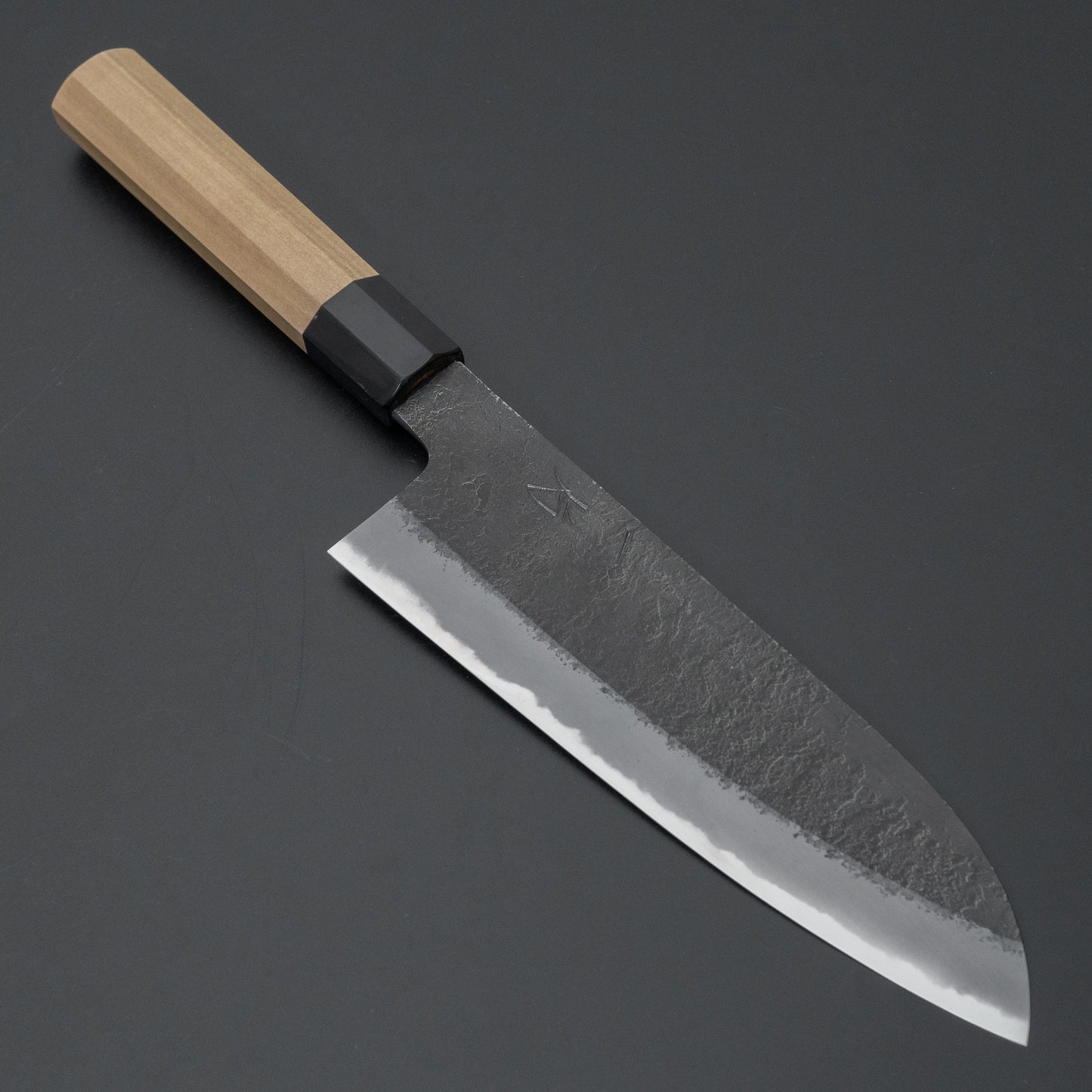 Hitohira Hinode Nashiji White #2 Santoku 180mm Ho Wood Handle - HITOHIRA