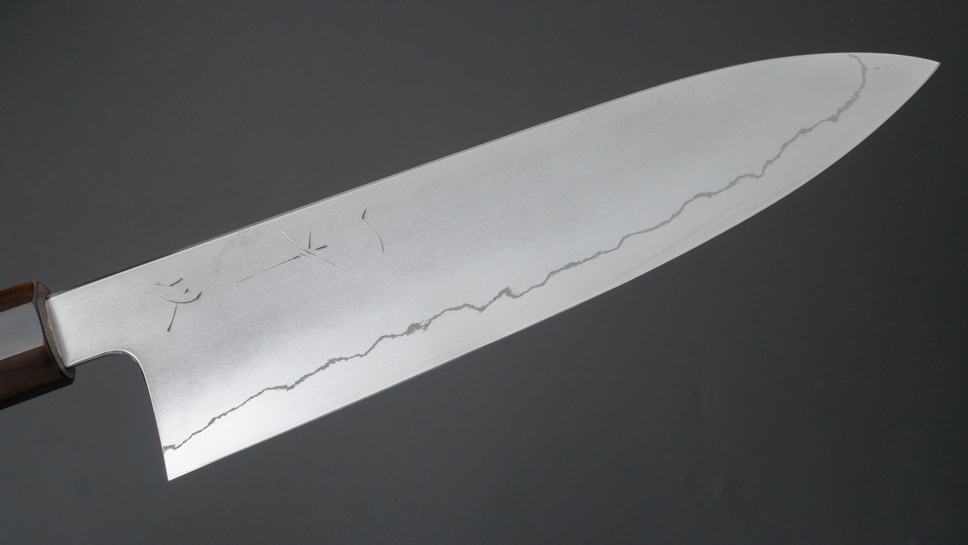 Hitohira Kikuchiyo Izo Silver #3 Gyuto 210mm Yakusugi Cedar Handle - HITOHIRA