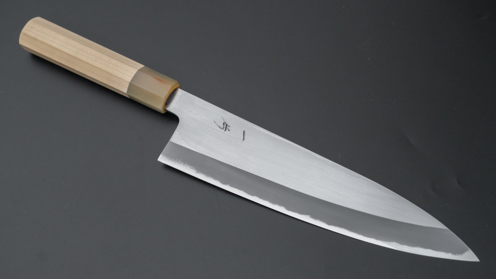 Hitohira Hinode Migaki White #2 Gyuto 210mm Ho Wood Handle - HITOHIRA