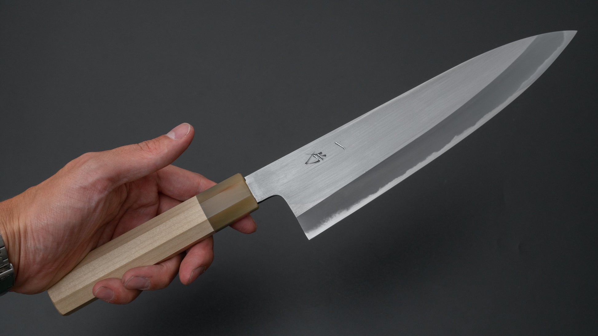 Hitohira Hinode Migaki White #2 Gyuto 210mm Ho Wood Handle - HITOHIRA