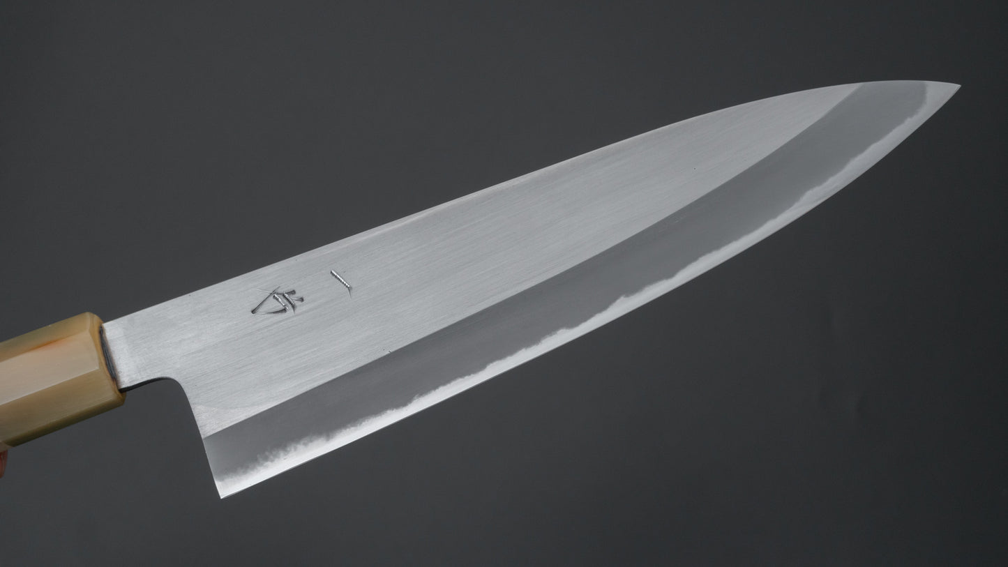 Hitohira Hinode Migaki White #2 Gyuto 210mm Ho Wood Handle - HITOHIRA