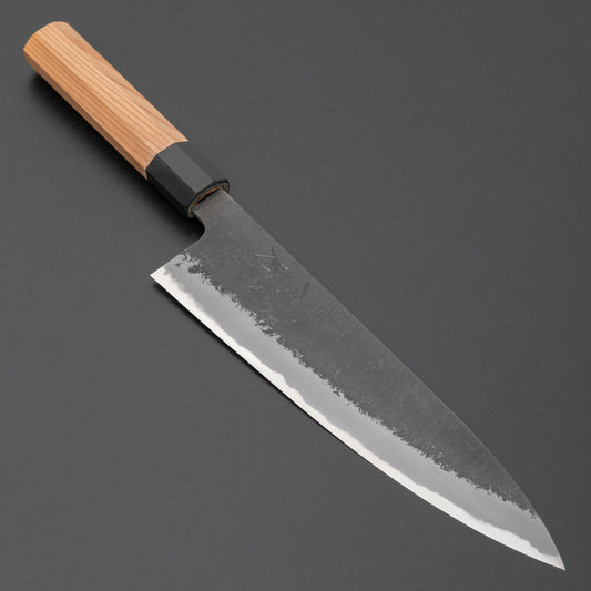 Hitohira Hinode Nashiji White #2 Gyuto 210mm Yakusugi Cedar Handle - HITOHIRA