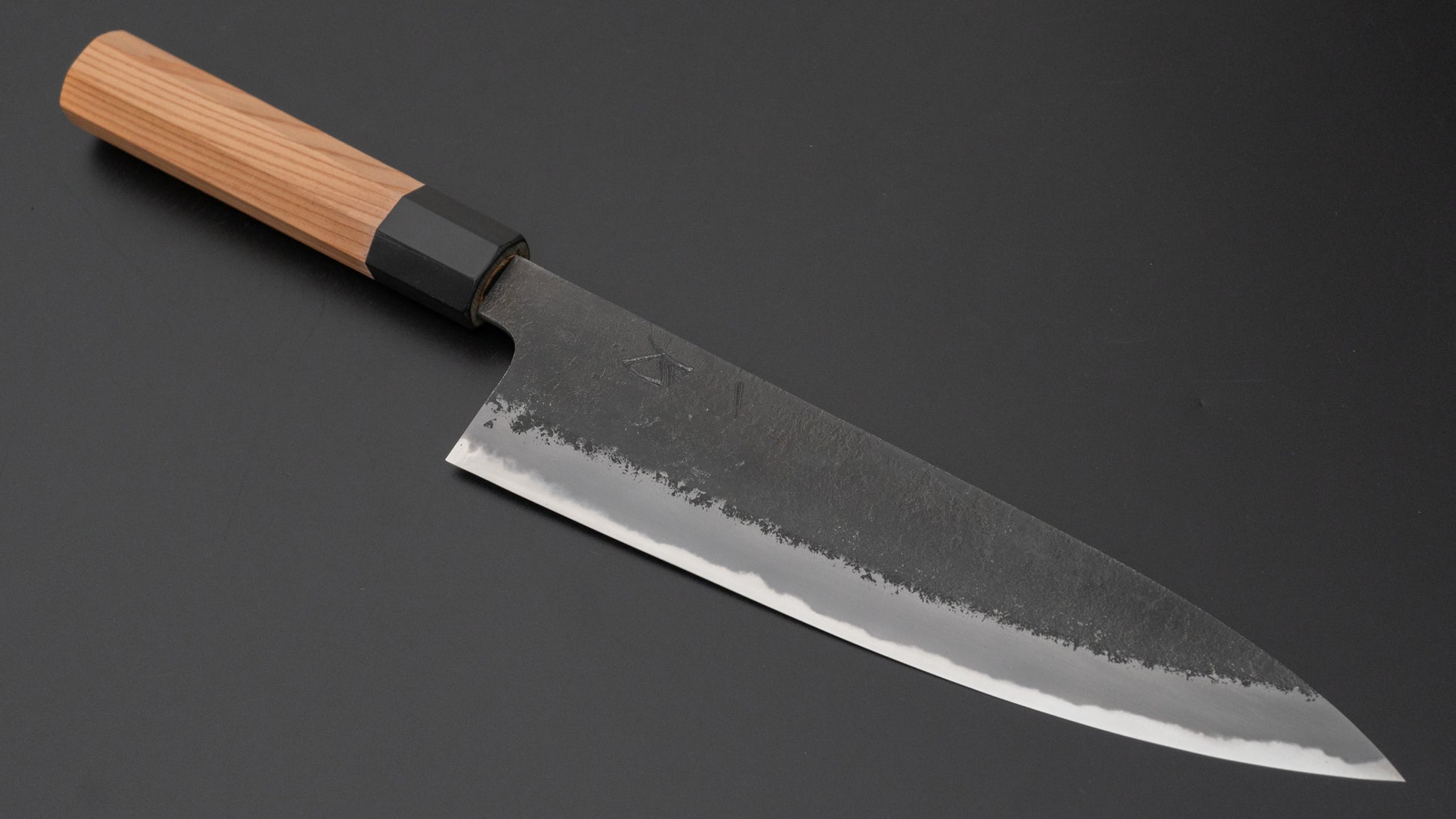 Hitohira Hinode Nashiji White #2 Gyuto 210mm Yakusugi Cedar Handle - HITOHIRA