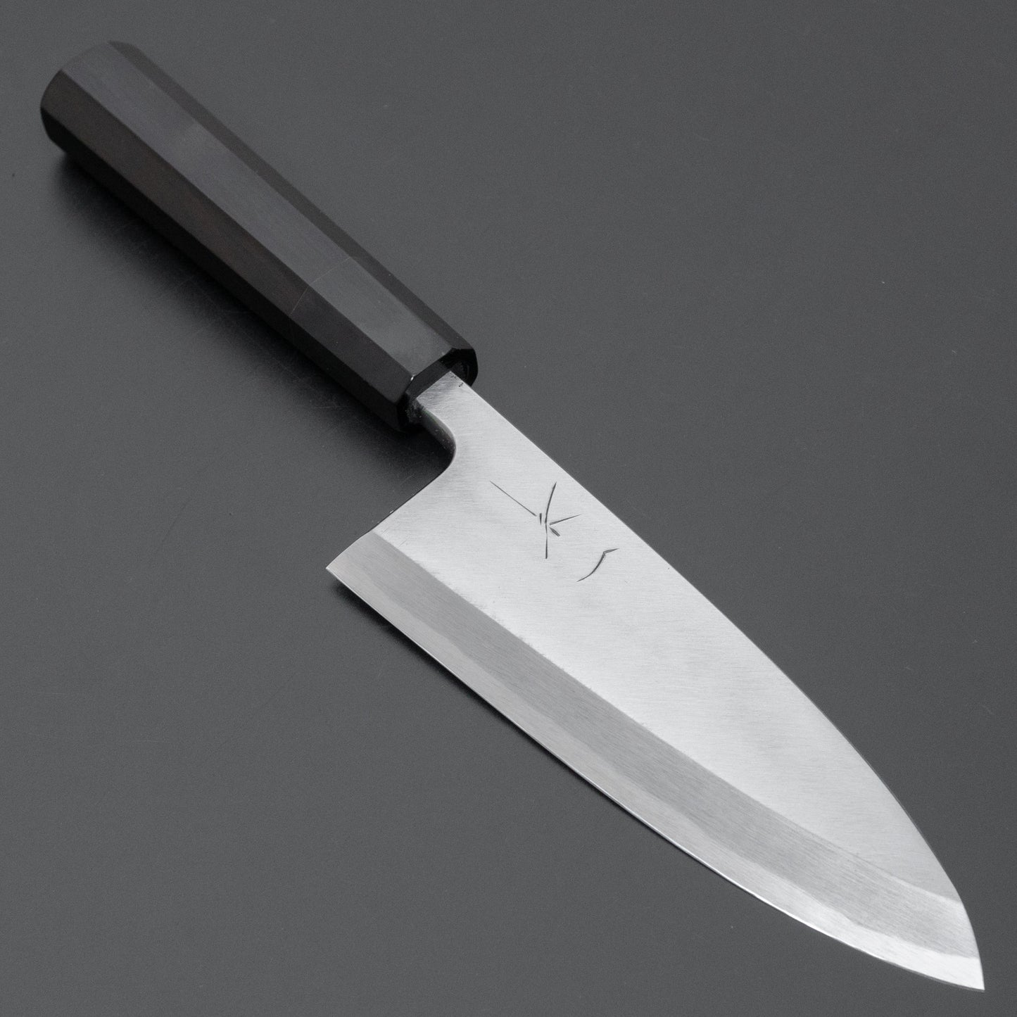 Hitohira Tanaka Manzo White #2 Deba 150mm Ebony Handle (Saya) - HITOHIRA