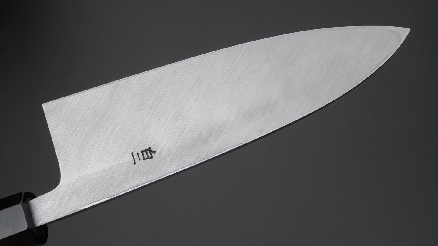 Hitohira Tanaka Manzo White #2 Deba 150mm Ebony Handle (Saya) - HITOHIRA