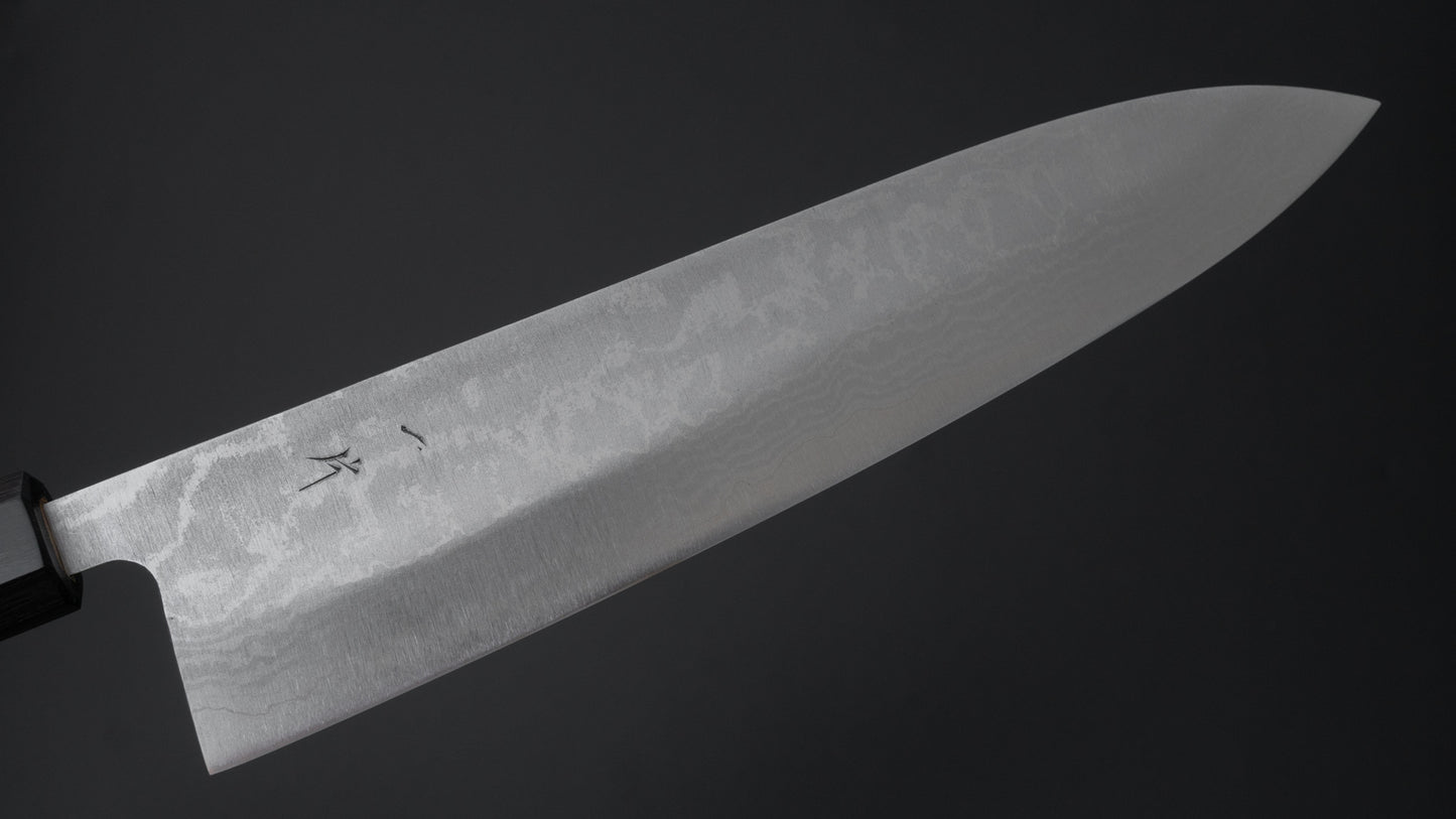 Hitohira Setsu Forged VG-10 Damascus Gyuto 240mm Jutan Handle - HITOHIRA