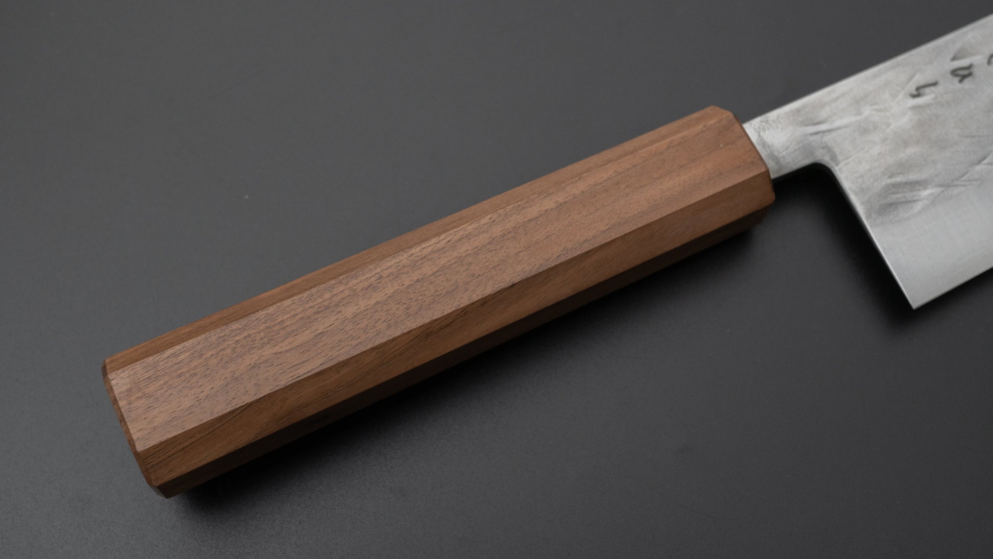 Hitohira TD SLD Tsuchime Santoku 165mm Walnut Handle (Mono) - HITOHIRA