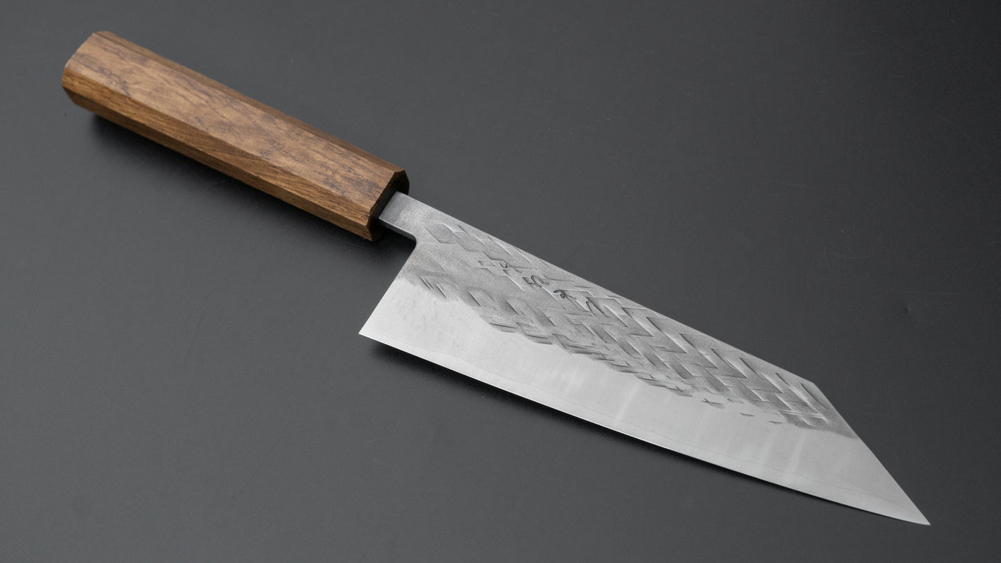 Hitohira TD SLD Tsuchime Bunka 170mm Dark Lacquered Oak Handle - HITOHIRA