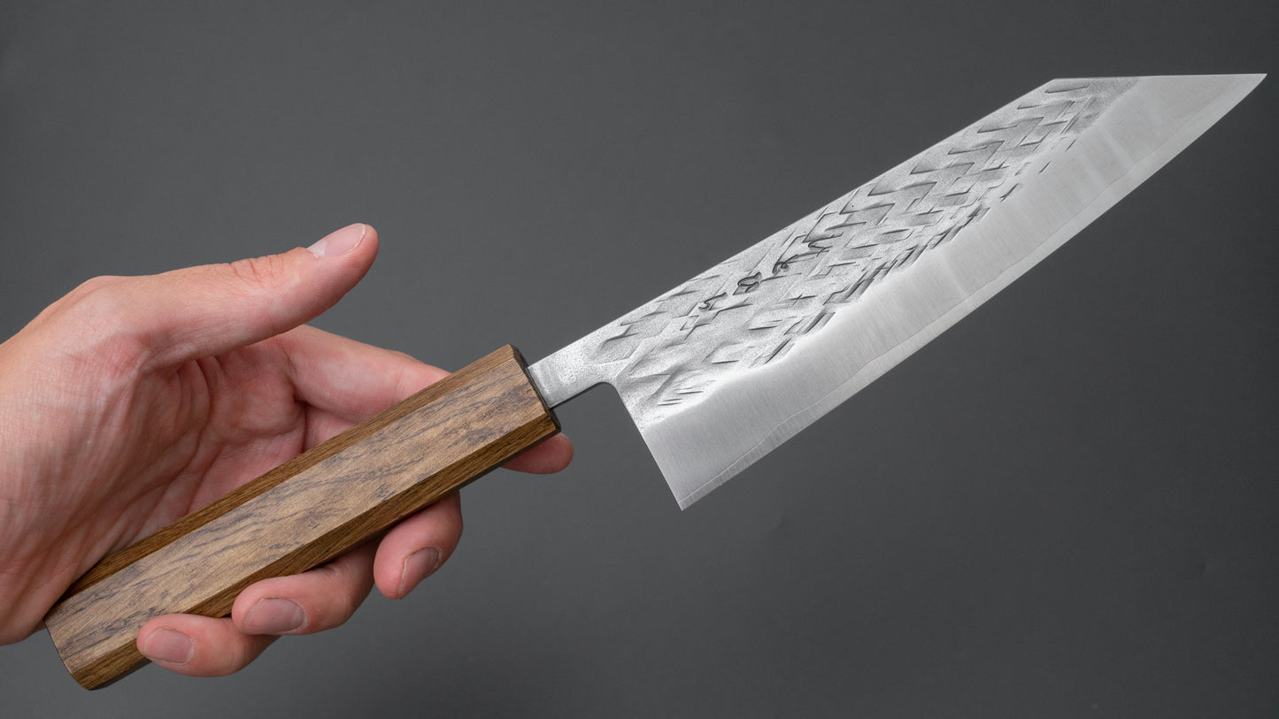 Hitohira TD SLD Tsuchime Bunka 170mm Dark Lacquered Oak Handle - HITOHIRA