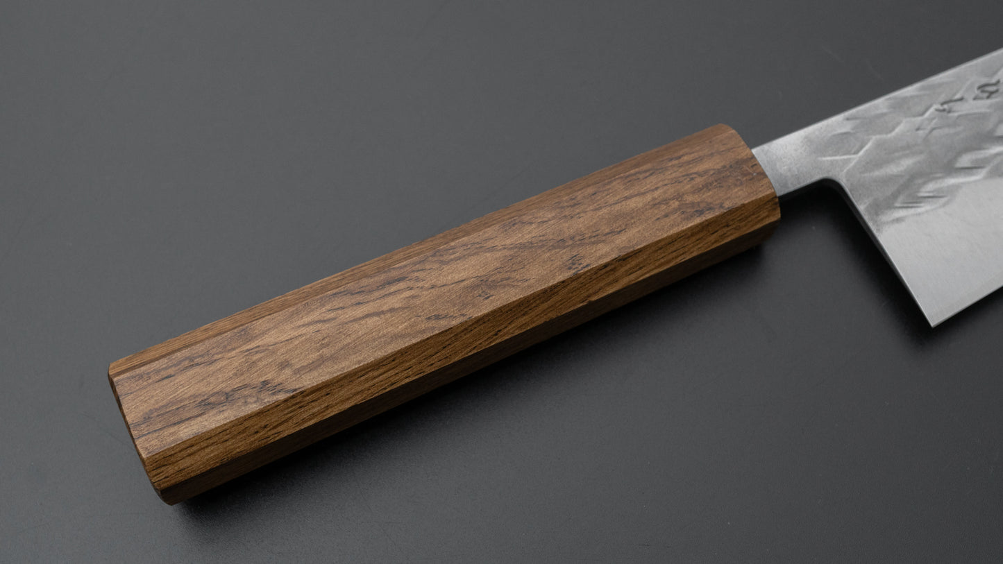 Hitohira TD SLD Tsuchime Bunka 170mm Dark Lacquered Oak Handle - HITOHIRA