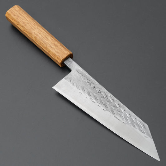 Hitohira TD SLD Tsuchime Bunka 170mm Lacquered Oak Handle - HITOHIRA