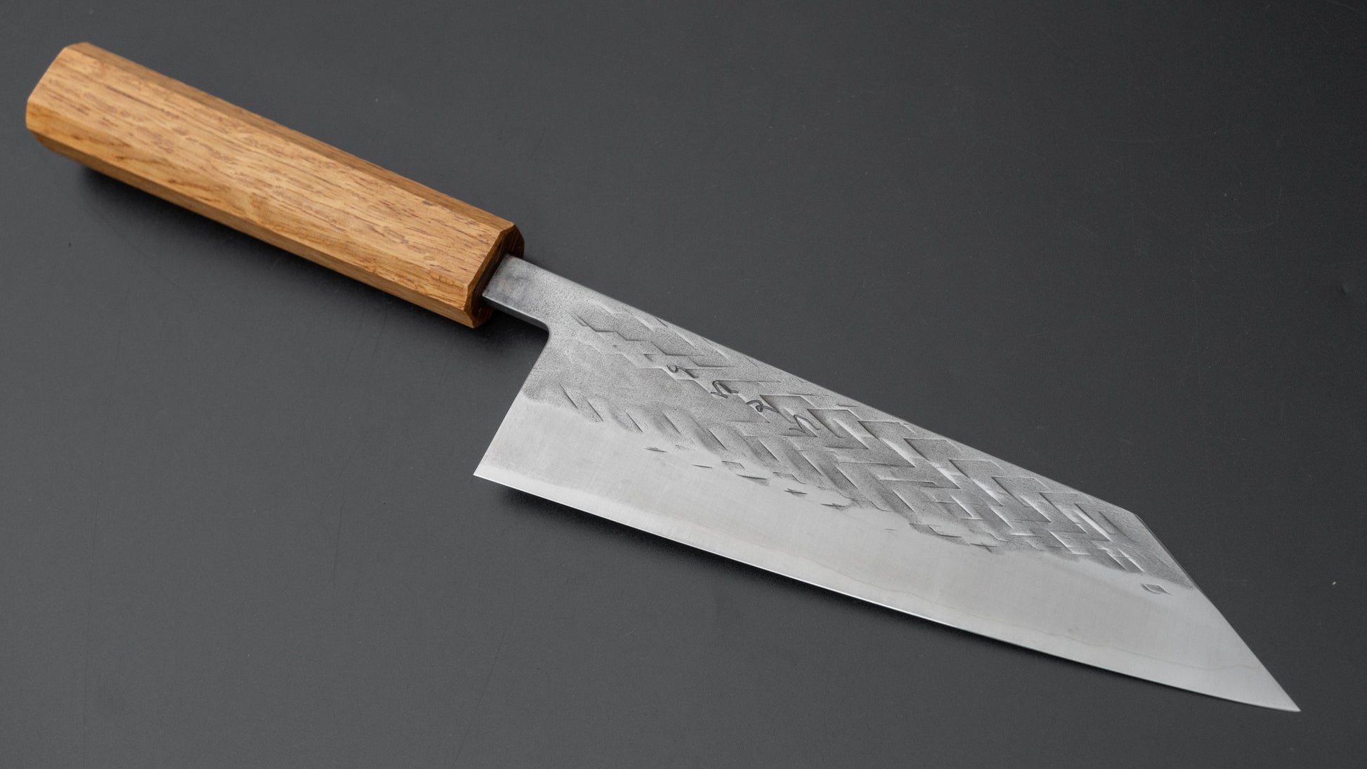 Hitohira TD SLD Tsuchime Bunka 170mm Lacquered Oak Handle - HITOHIRA