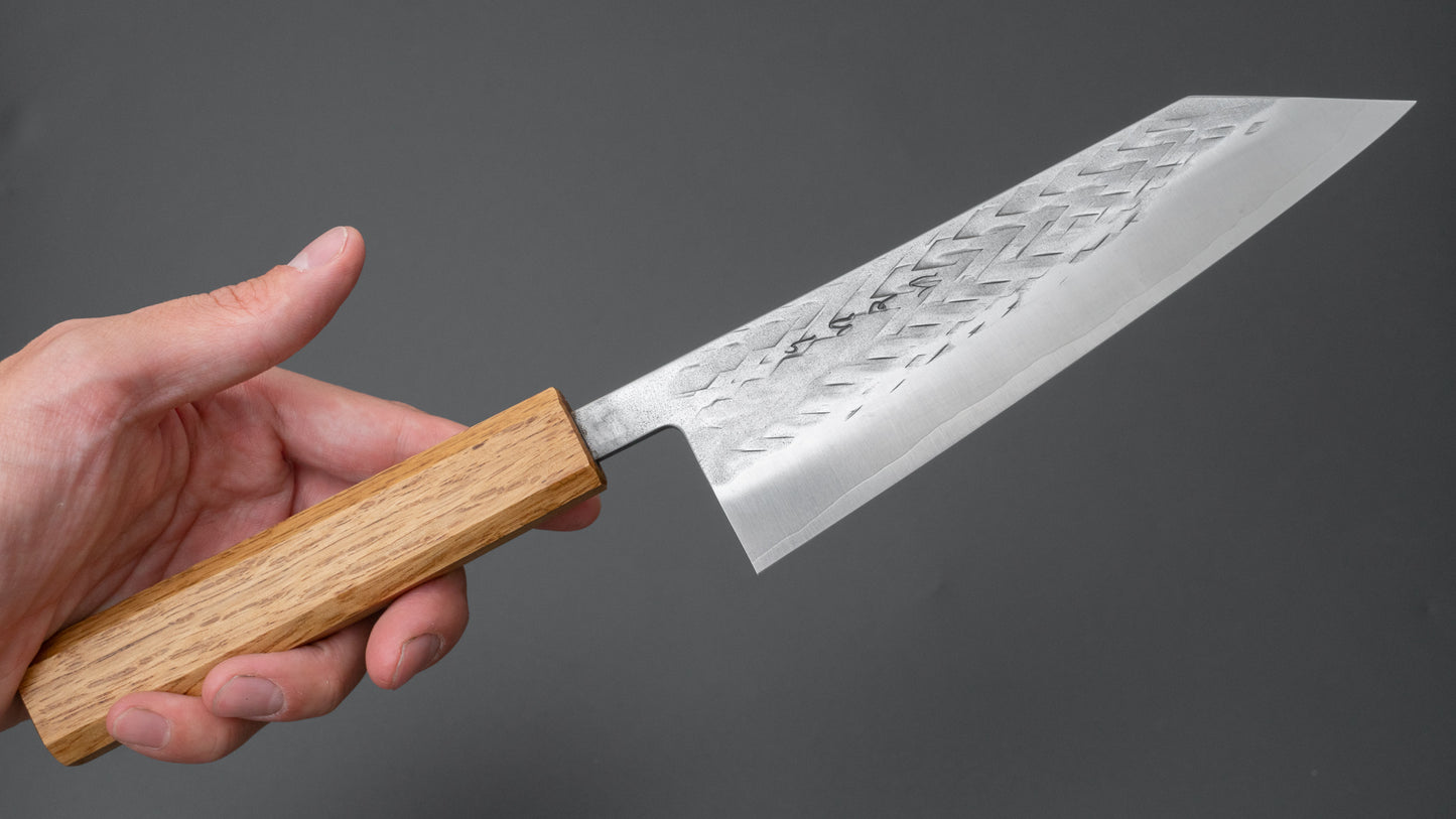 Hitohira TD SLD Tsuchime Bunka 170mm Lacquered Oak Handle - HITOHIRA