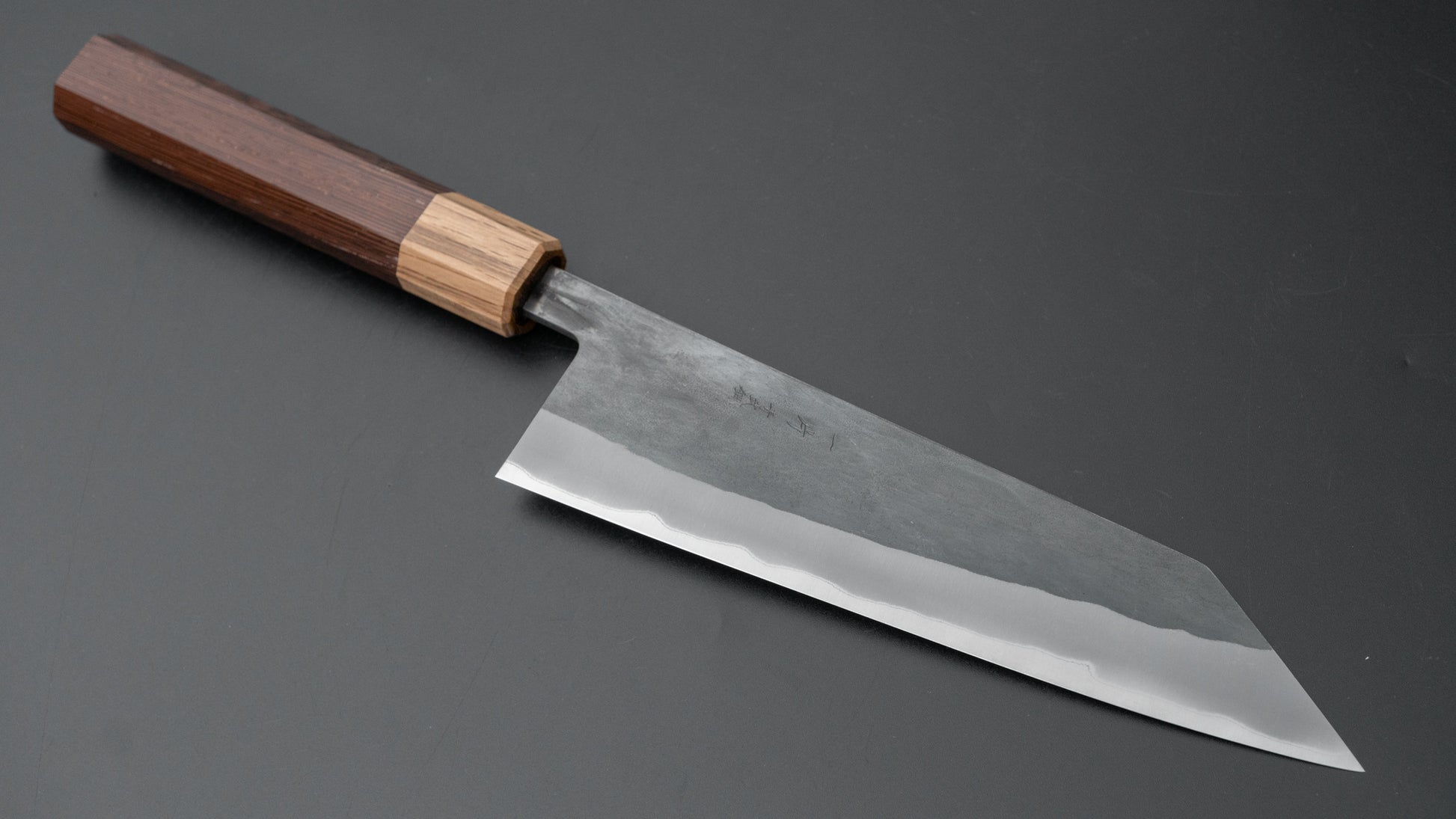 Hitohira TD Blue #2 Stainless Clad Kurouchi Bunka 170mm Wenge Handle - HITOHIRA