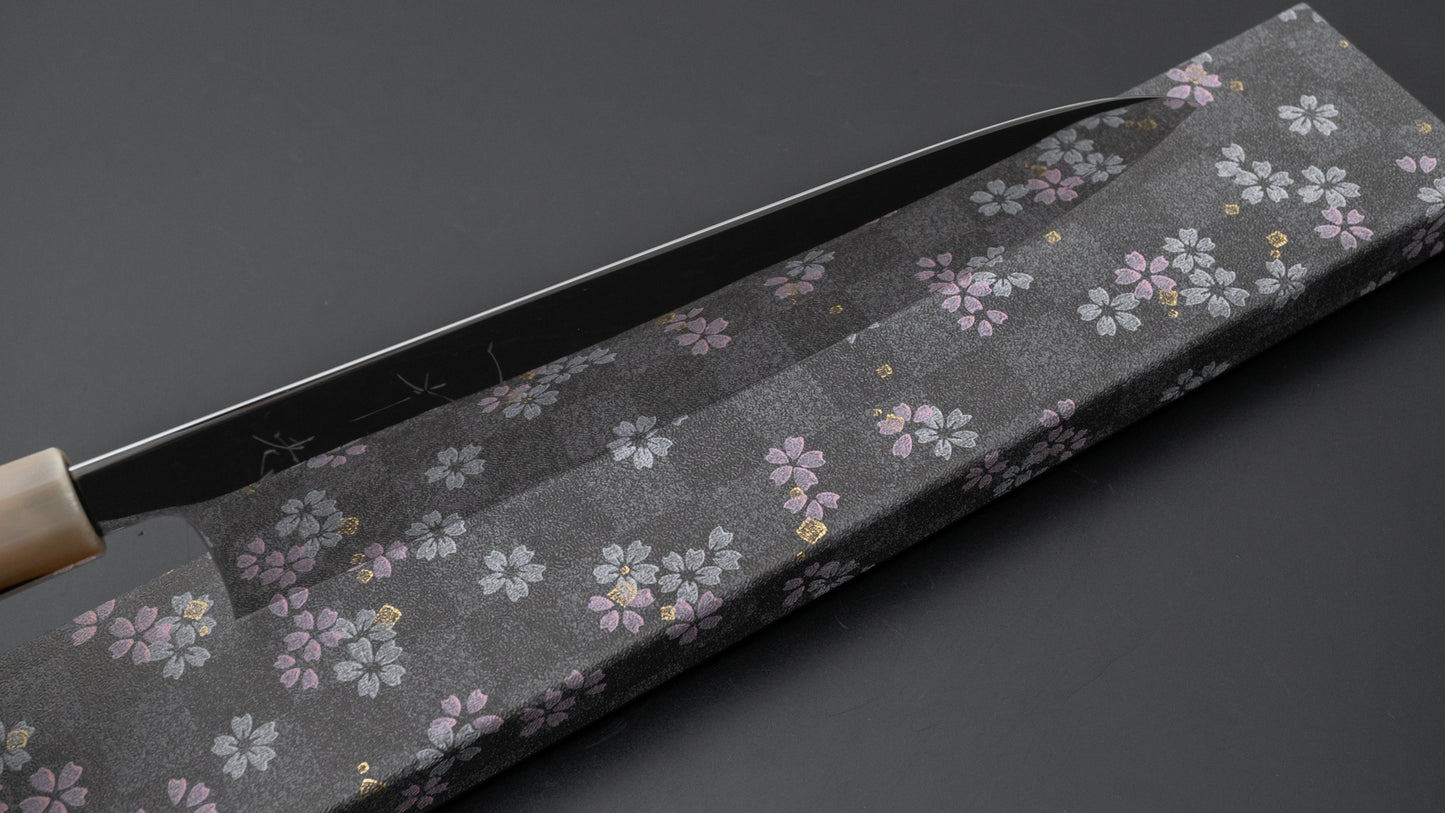 Hitohira Kikuchiyo Rou Silver #3 Fully Mirror Polished Gyuto 240mm Ebony Handle - HITOHIRA