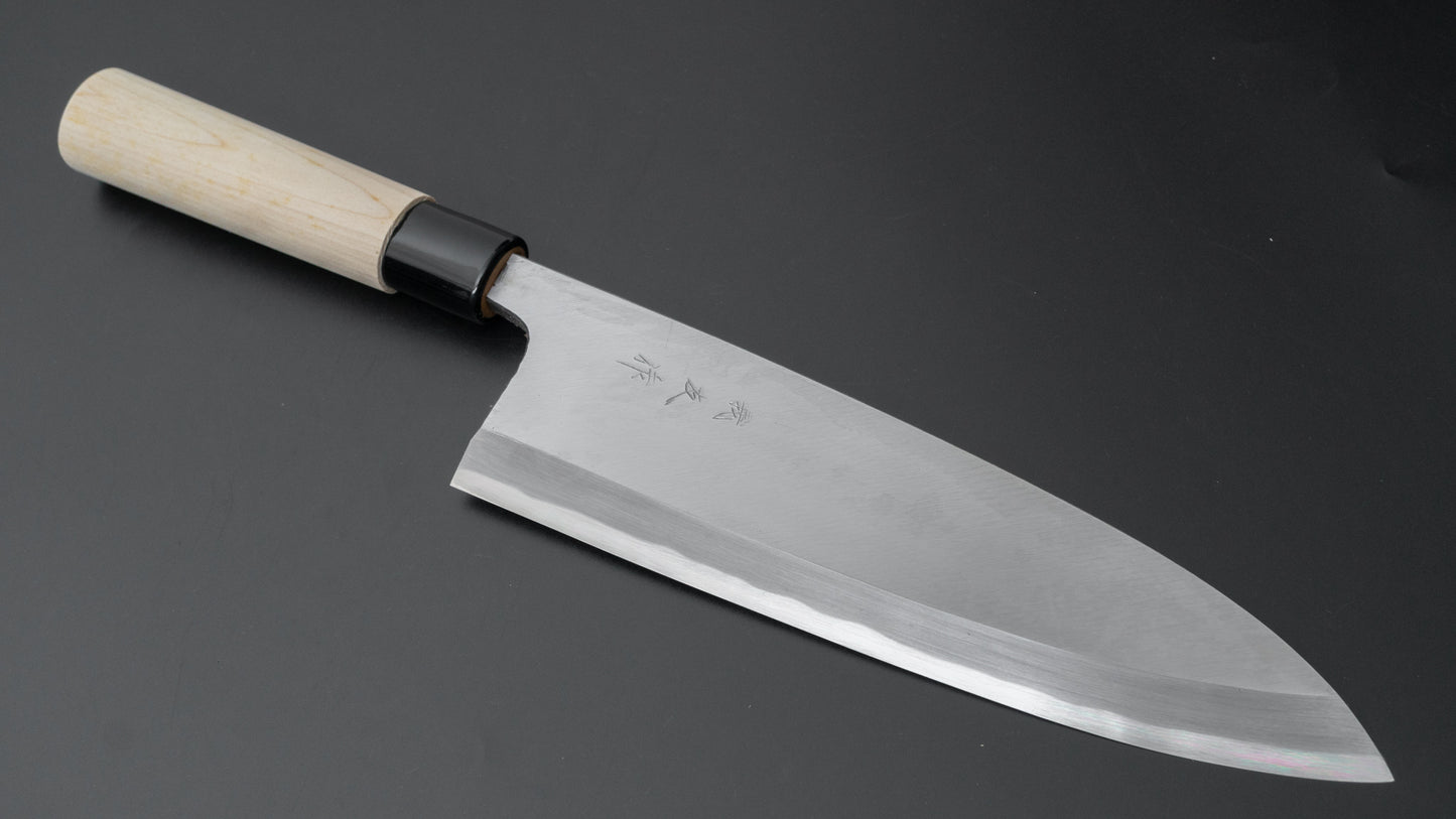 Morihei Yoshitomo Deba 240 Poplar Handle - HITOHIRA