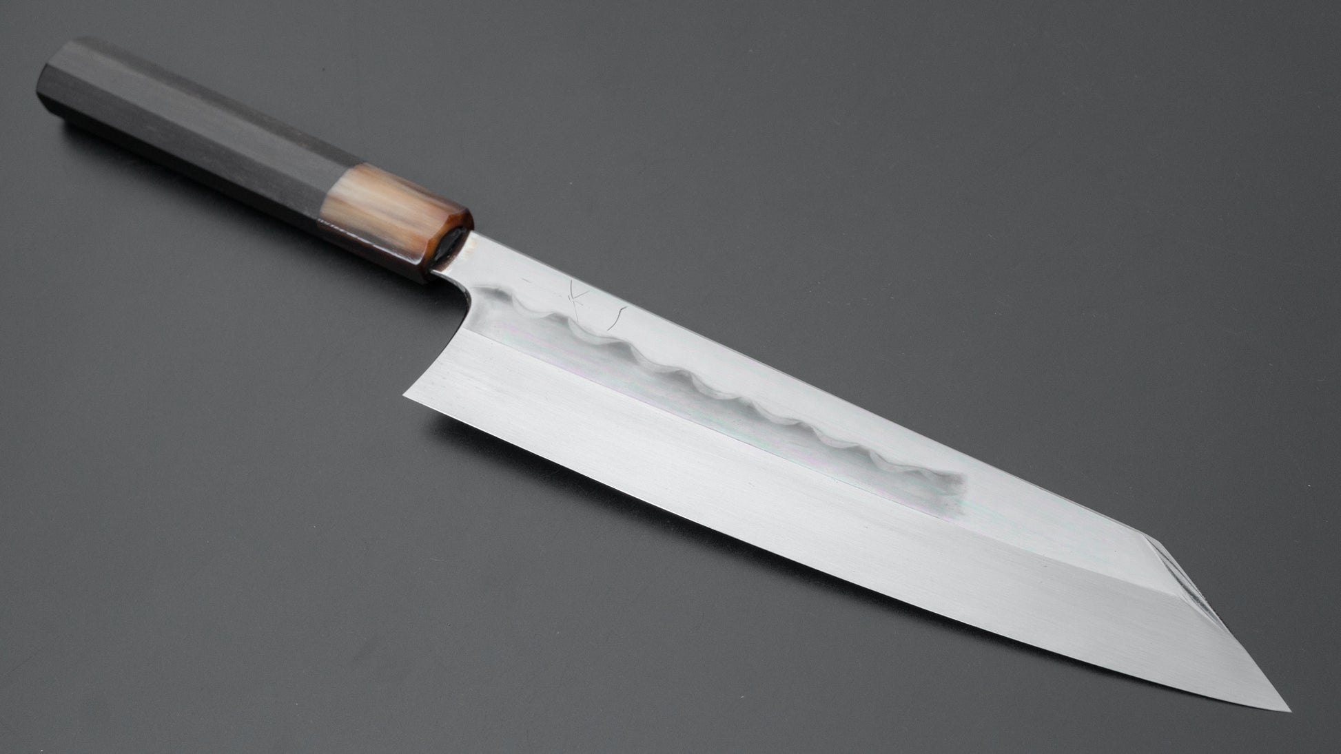 Hitohira Togashi White #1 Mizu Honyaki Kiritsuke Gyuto 240mm Taihei Ebony Handle (#074/ Saya) - HITOHIRA