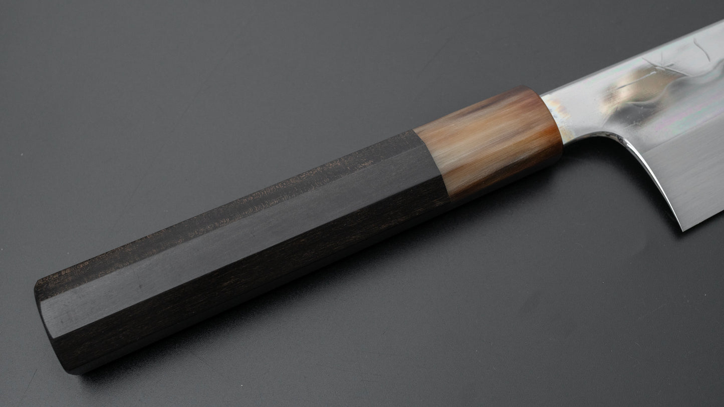 Hitohira Togashi White #1 Mizu Honyaki Kiritsuke Gyuto 240mm Taihei Ebony Handle (#074/ Saya) - HITOHIRA