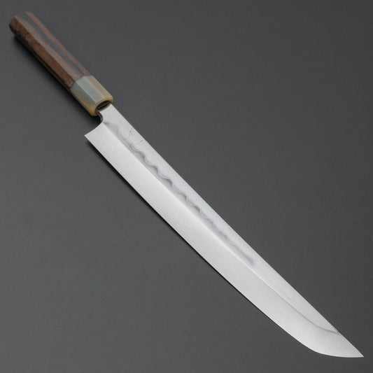 Hitohira Togashi White #1 Mizu Honyaki Yanagi Sakimaru 330mm Ziricote Handle (Saya) - HITOHIRA