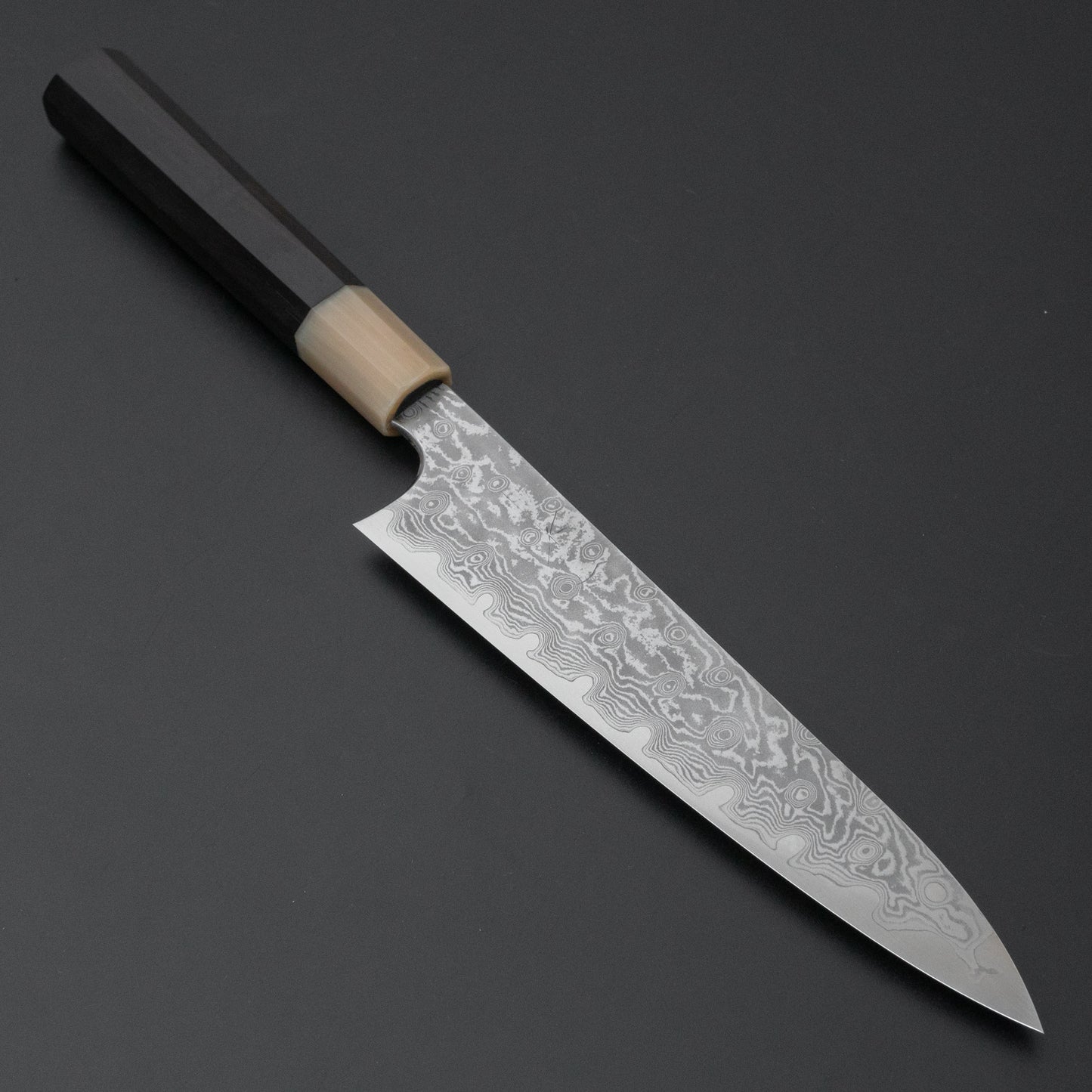 Hitohira Kikuchiyo Yohei VG-10 Damascus Gyuto 210mm Ebony Handle (Limited) - HITOHIRA