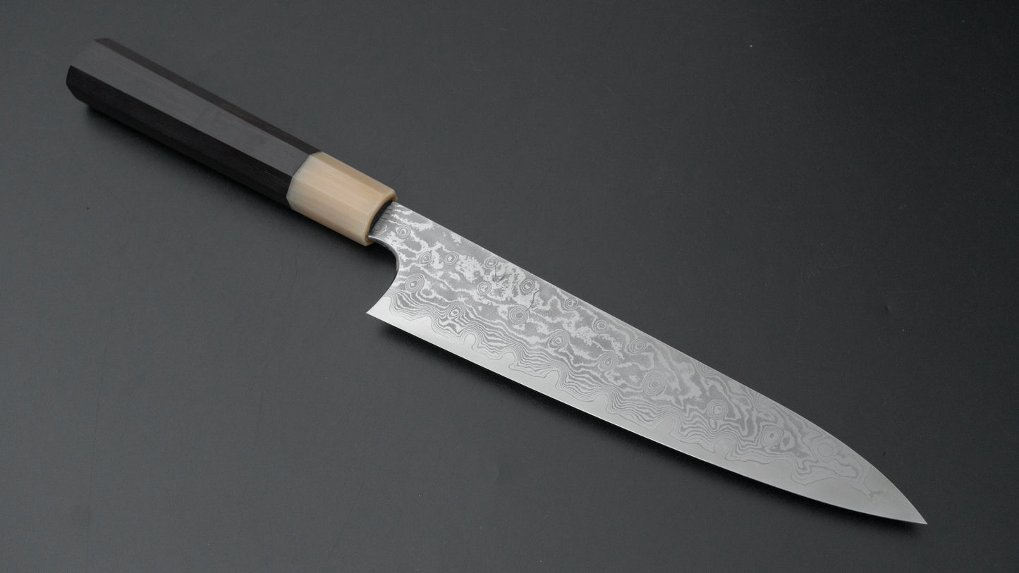 Hitohira Kikuchiyo Yohei VG-10 Damascus Gyuto 210mm Ebony Handle (Limited) - HITOHIRA