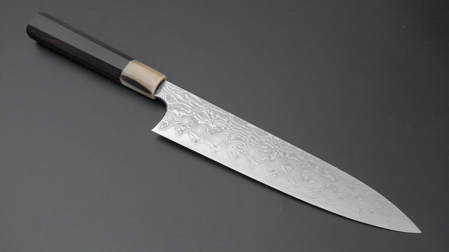 Hitohira Kikuchiyo Yohei VG-10 Damascus Gyuto 240mm Ebony Handle (Limited) - HITOHIRA