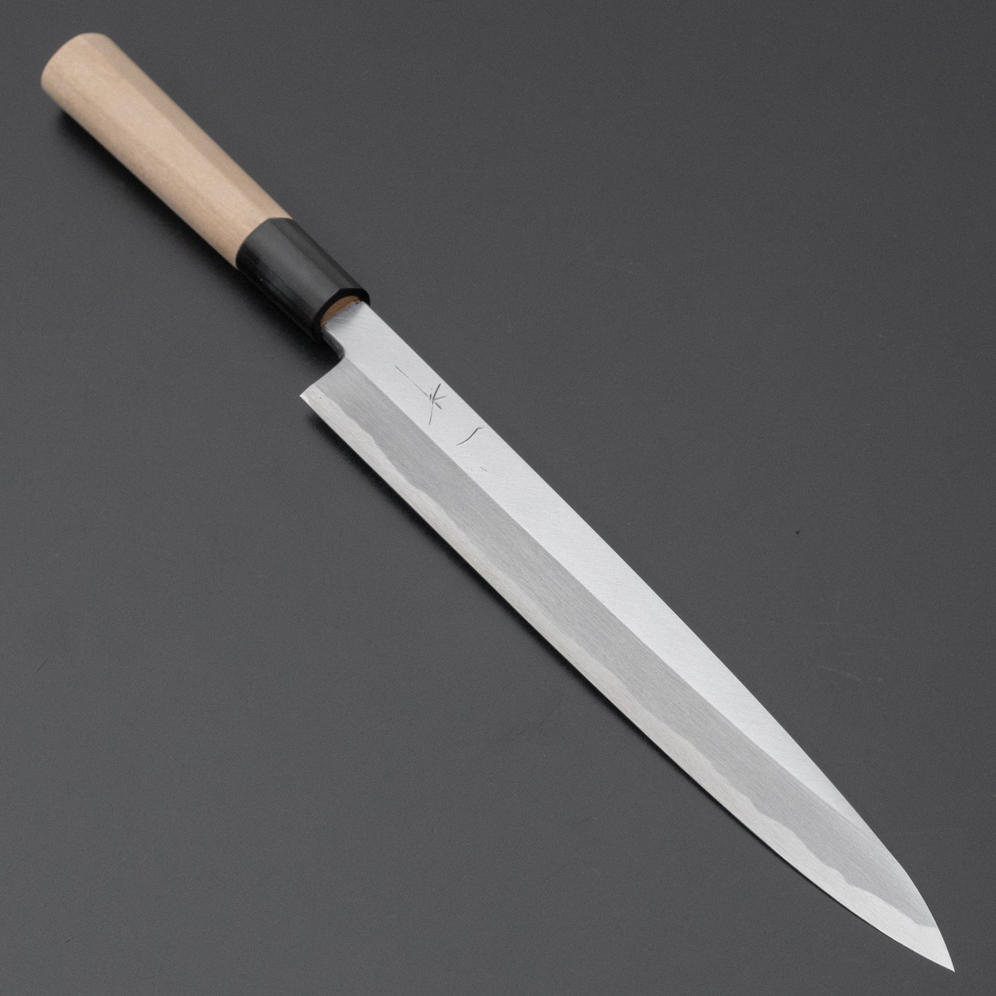 Hitohira Tanaka Manzo Blue #1 Yanagiba 240mm Ho Wood Handle (D-Shape/ Saya) - HITOHIRA