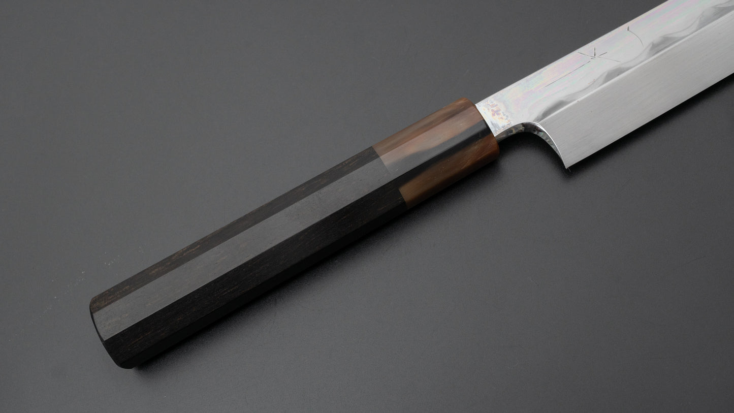 Hitohira Togashi White #1 Notaremon Mizu Honyaki Yanagi Sakimaru 300mm Taihei Makassar Ebony Handle (Saya) - HITOHIRA