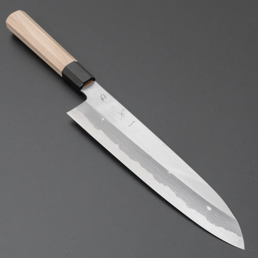 Hitohira Gorobei Ren White #2 Damascus Gyuto 240mm Ho Wood Handle - HITOHIRA