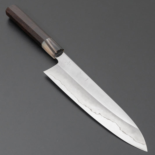 Hitohira Kikuchiyo Rou Silver #3 Mirror Polished Gyuto 210mm Ebony Handle - HITOHIRA