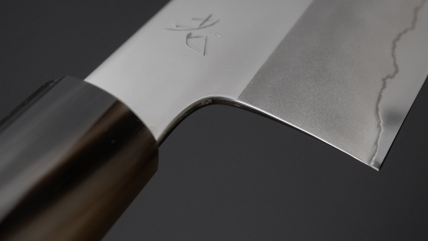 Hitohira Kikuchiyo Rou Silver #3 Mirror Polished Gyuto 210mm Ebony Handle - HITOHIRA