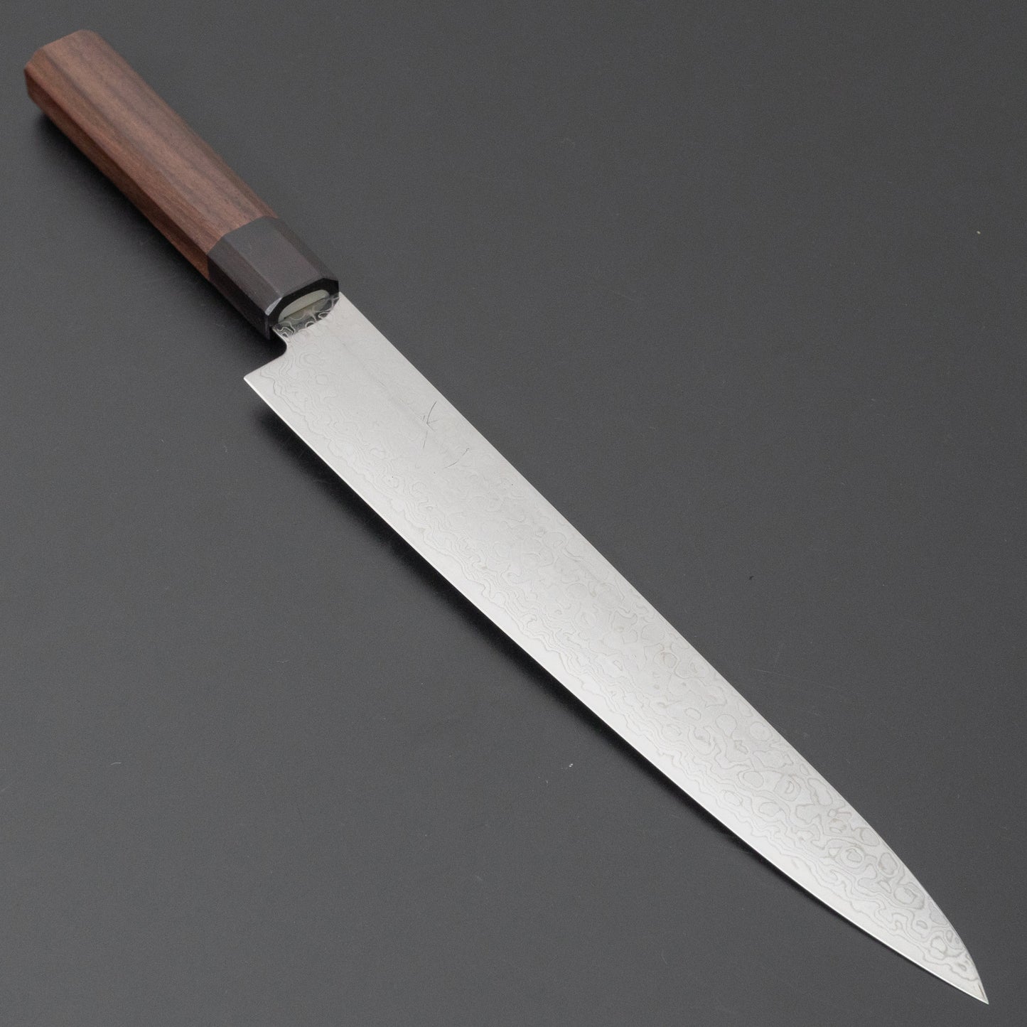 Hitohira HG Damascus Sujihiki 240mm Rosewood Handle (Original Handle) - HITOHIRA