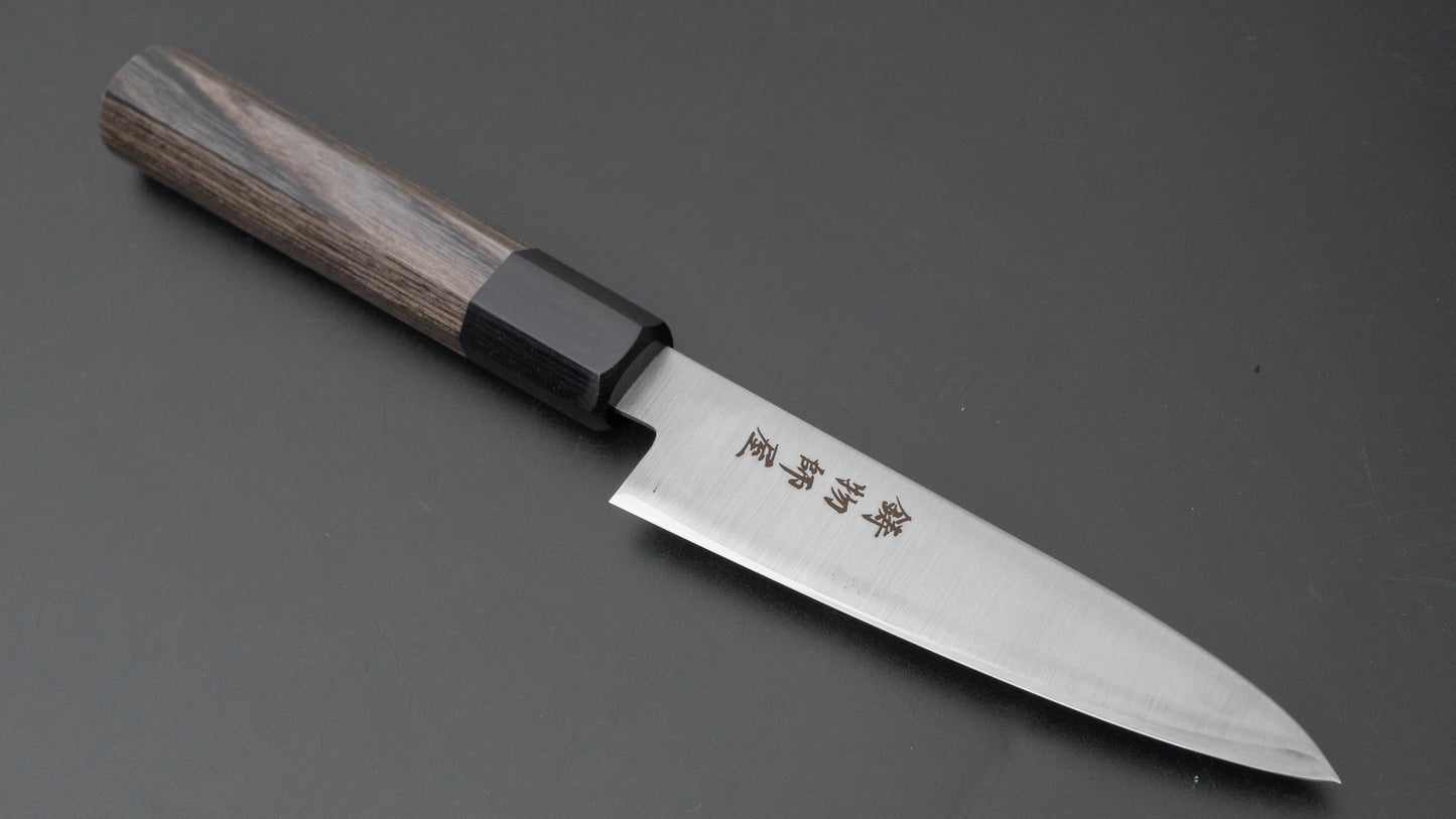 Hitohira Imojiya TH Stainless Petty 120mm Pakka Handle (Wa) - HITOHIRA