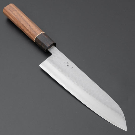 Hitohira NM Tsuchime Gyuto 180mm Walnut Handle (Ziricote Ferrule) - HITOHIRA