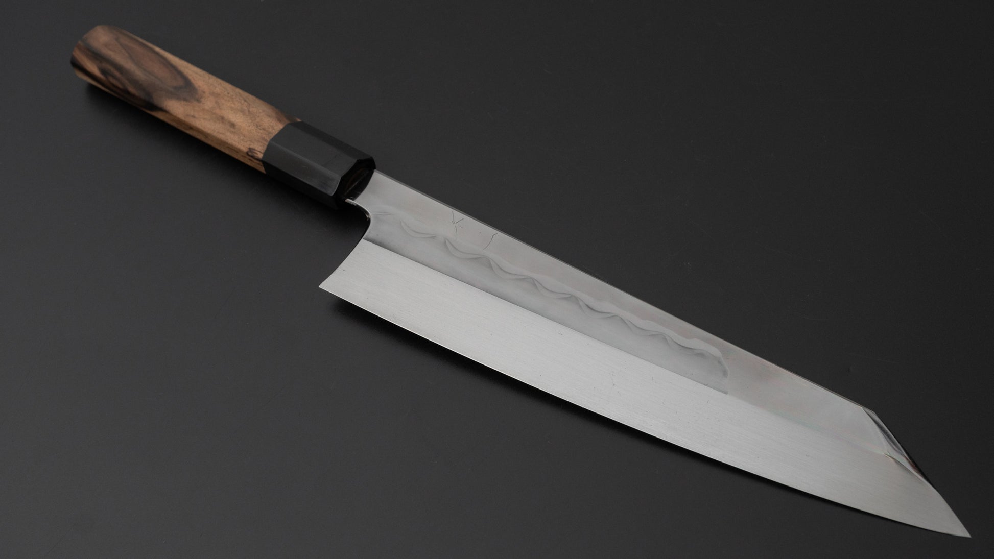 Hitohira Togashi White #1 Mizu Honyaki Kiritsuke Gyuto 240mm Kurokaki Persimmon Handle (#079/ Saya) - HITOHIRA