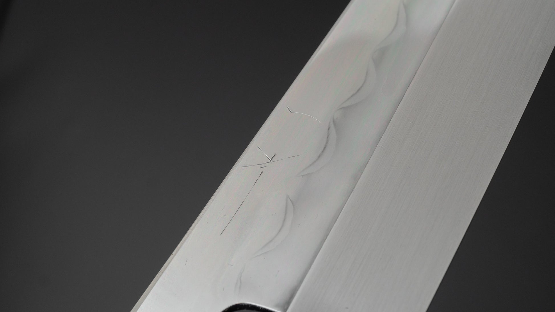 Hitohira Togashi White #1 Mizu Honyaki Kiritsuke Gyuto 240mm Taihei Ebony Handle (#077/ Saya) - HITOHIRA