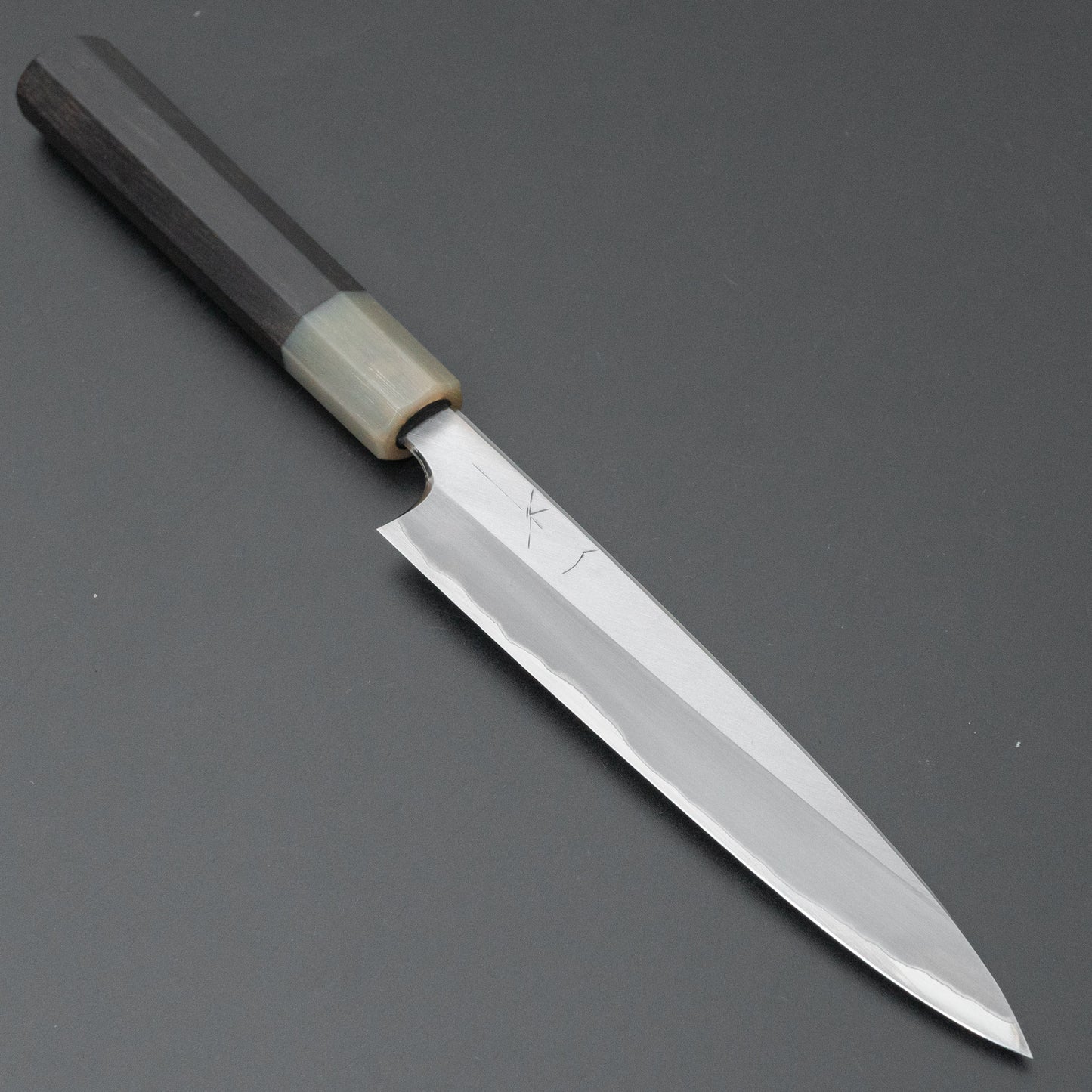 Hitohira Togashi Blue #1 Stainless Clad Migaki Petty 165mm Taihei Ebony Handle - HITOHIRA