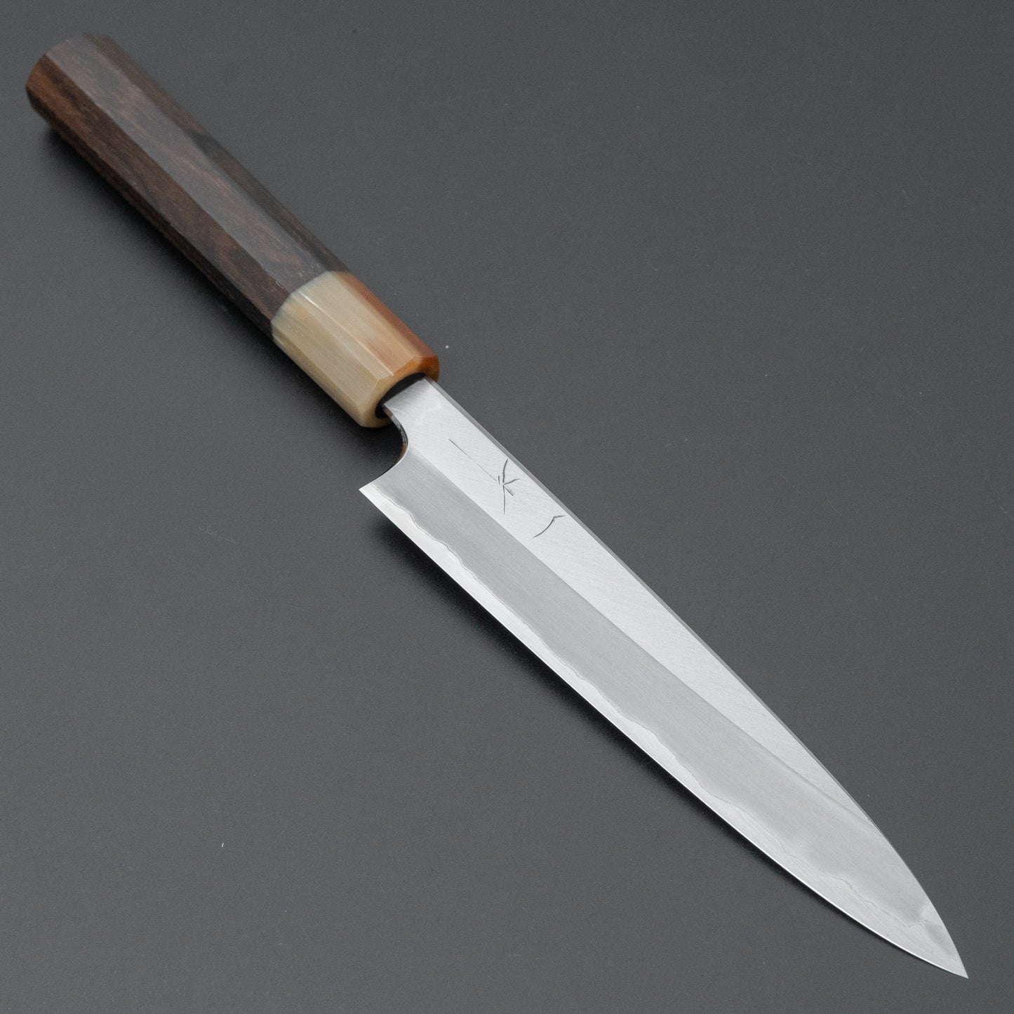 Hitohira Togashi Blue #1 Stainless Clad Migaki Petty 165mm Ziricote Handle - HITOHIRA