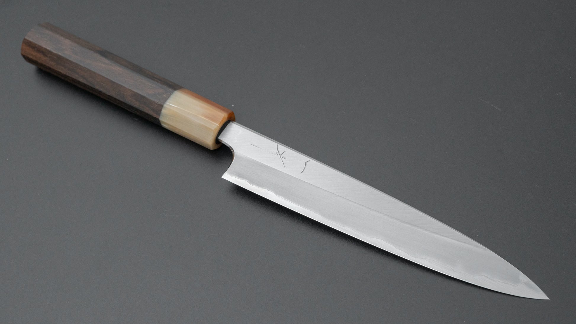 Hitohira Togashi Blue #1 Stainless Clad Migaki Petty 165mm Ziricote Handle - HITOHIRA