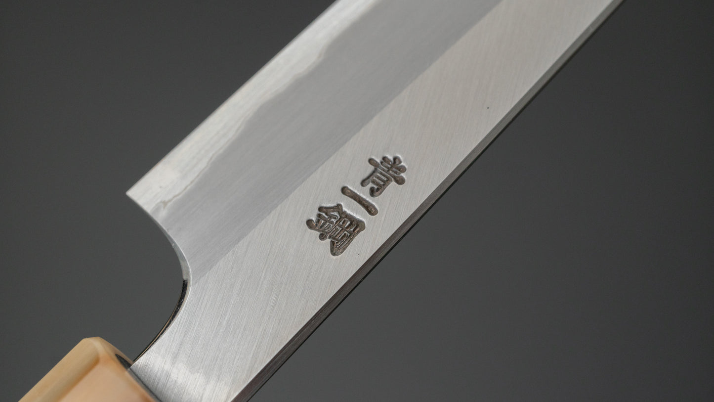 Hitohira Togashi Blue #1 Stainless Clad Migaki Petty 165mm Ziricote Handle - HITOHIRA