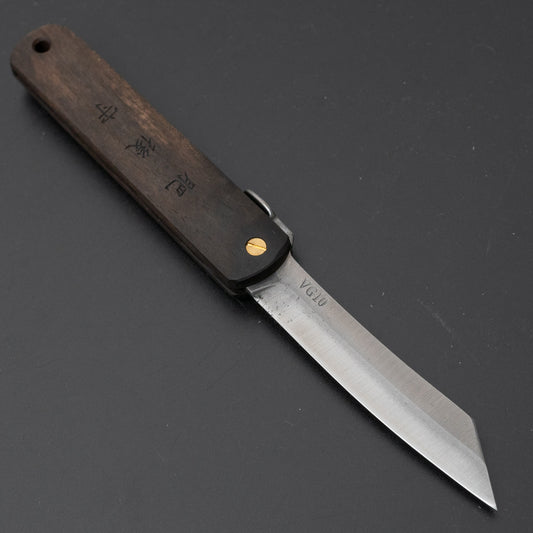 Higonokami VG10 Folding Knife Kurokaki Persimmon Handle - HITOHIRA