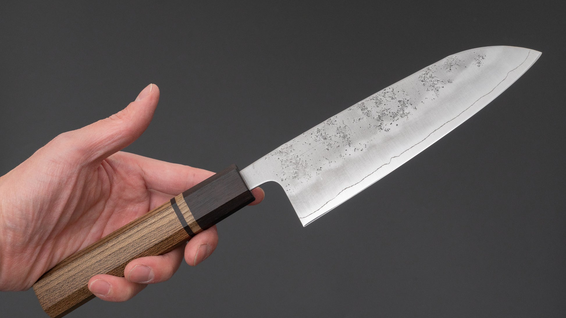 Hitohira Futana S3 Nashiji Santoku 170mm Jindai Elm Handle - HITOHIRA