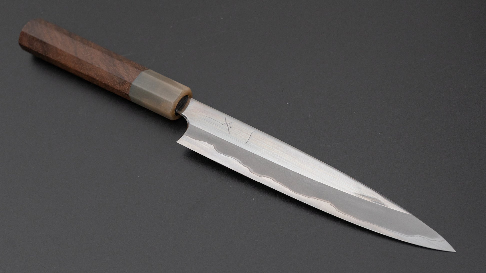 Hitohira Togashi Blue #1 Stainless Clad Petty 165mm Ziricote Handle (Mirror Polished) - HITOHIRA