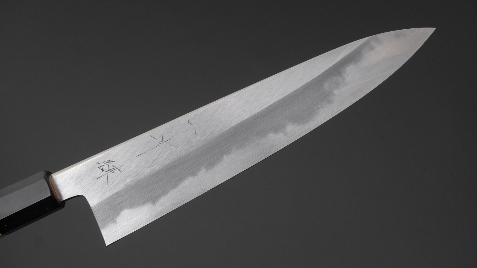 Hitohira Tanaka Ren White #2 Gyuto 210mm Ho Wood Handle - HITOHIRA