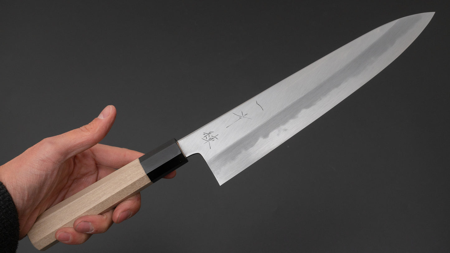 Hitohira Tanaka Ren White #2 Gyuto 240mm Ho Wood Handle - HITOHIRA