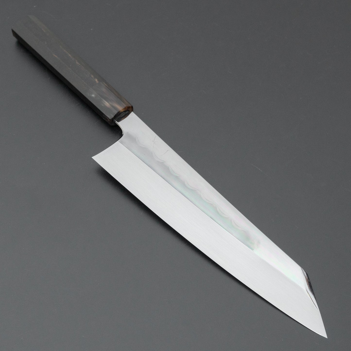 Hitohira Togashi White #1 Mizu Honyaki Kiritsuke Gyuto 240mm Taihei Ebony Handle (#083/ Saya) - HITOHIRA