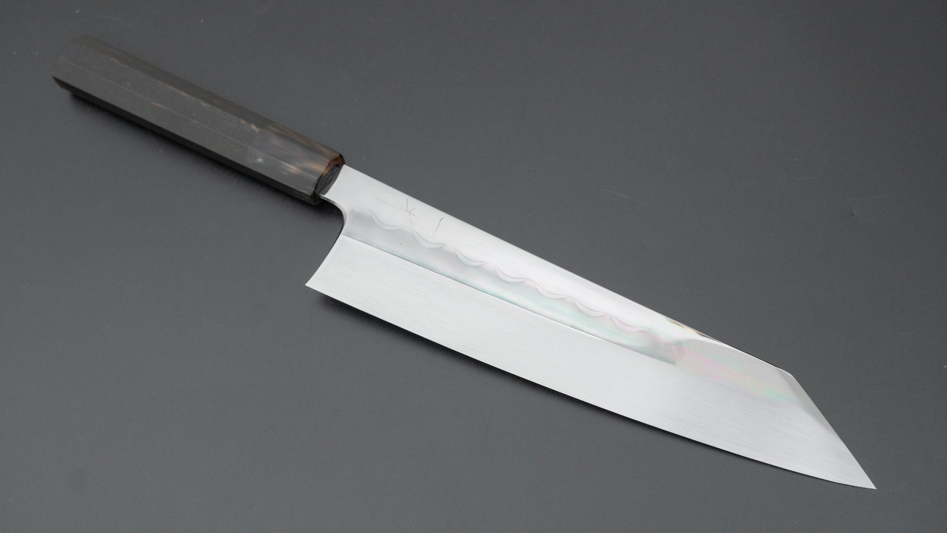 Hitohira Togashi White #1 Mizu Honyaki Kiritsuke Gyuto 240mm Taihei Ebony Handle (#083/ Saya) - HITOHIRA